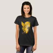 Golden Fairy Profile – Soft Spirit Ethereal Art T-shirt (Voorkant volledig)
