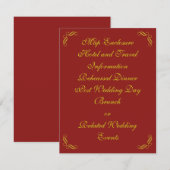 Golden Fairy Tale Enclosure Card Informatiekaartje (Voorkant / Achterkant)