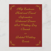 Golden Fairy Tale Enclosure Card (rood) Informatiekaartje (Voorkant)