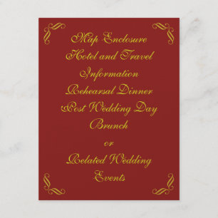 Golden Fairy Tale Enclosure Card (rood) Informatiekaartje