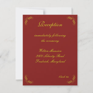 Golden Fairy Tale Reception Card (rood) Kaart