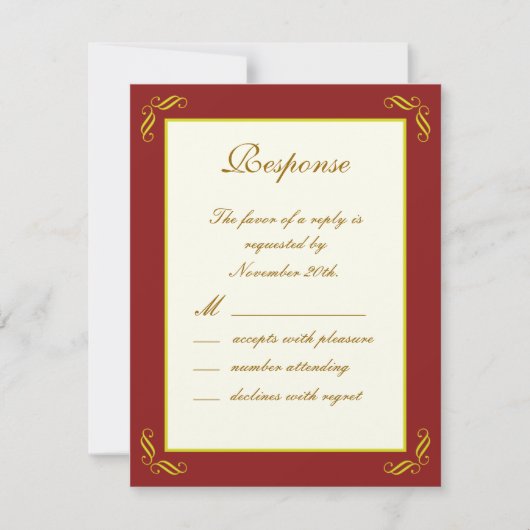 Golden Fairy Tale RSVP Kaartje (Voorkant)