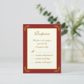 Golden Fairy Tale RSVP Kaartje (Staand voorkant)