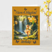 Golden Fairy voor jonge meisje verjaardag Kaart (Gele Bloem)