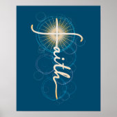 Golden Faith Cross Poster (Voorkant)