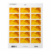 Golden Fall Leaves Achtergrond Etiket (Full Sheet)