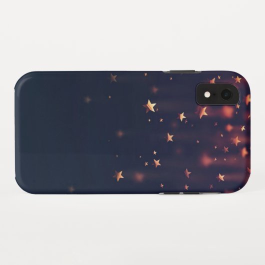 Golden Falling Stars Case-Mate iPhone Case (Achterkant (horizontaal))