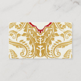 Golden fancy bloeit tafel escort kaart plaatskaartje