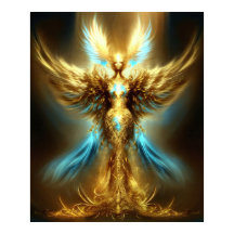 Golden Fantasy Angel Afdrukbare Digitale Download