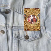 Golden Faux Chinees Carving Lijst Button (Insitu)