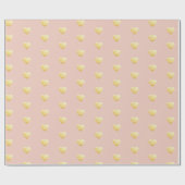 Golden Faux Folie Harten Patroon op Blush Pink Cadeaupapier (Vlak)