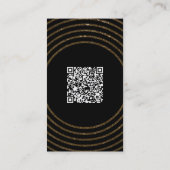 Golden Faux Folie Outline Circle Earring Display Visitekaartje (Achterkant)