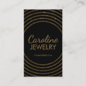 Golden Faux Folie Outline Circle Earring Display Visitekaartje (Voorkant)