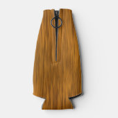 Golden Faux Rough Wood Background Flesjeskoeler (Achterkant)