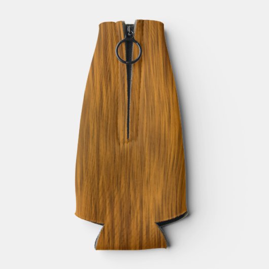 Golden Faux Rough Wood Background Flesjeskoeler (Achterkant)