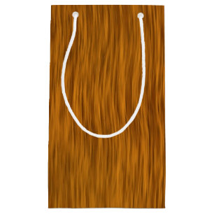 Golden Faux Rough Wood Background Klein Cadeauzakje