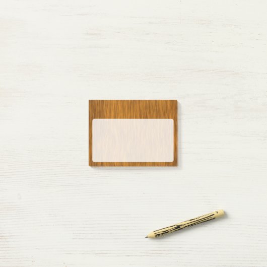 Golden Faux Rough Wood Background Post-it® Notes (Op bureau)