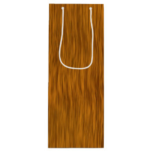 Golden Faux Rough Wood Background Wijn Cadeautas
