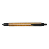 Golden Faux Rough Wood Background Zwarte Inkt Pen (Achterkant)
