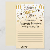 Golden Favorite Memory of the Birthday Girl (Voorkant / Achterkant)