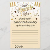 Golden Favorite Memory of the Birthday Girl (Voorkant)