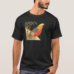 Golden fazant in de sneeuw van Jakuchu-Vintage T-shirt