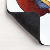 Golden fazant vogel cartoon illustratie muismat (Hoek)