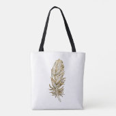 Golden Feather Art All-Over-Print Canvas tas (Achterkant)