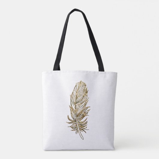 Golden Feather Art All-Over-Print Canvas tas (Achterkant)