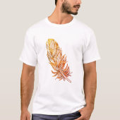 Golden Feather Art Basic T-shirt (Voorkant)