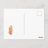 Golden Feather Art Briefkaart (Achterkant)