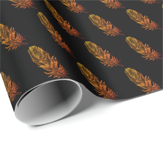 Golden Feather Art Cadeaupapier (Rol Hoek)