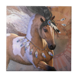 Golden Feather Art Tile Tegeltje