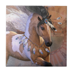 Golden Feather Art Tile Tegeltje