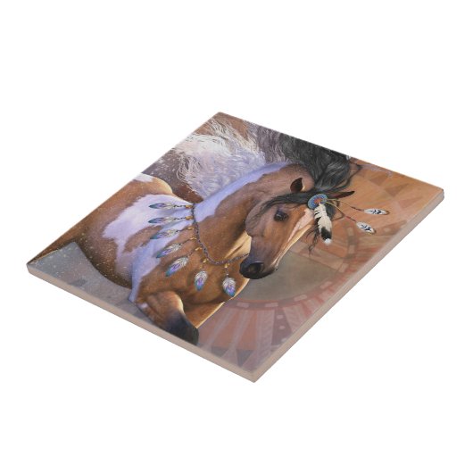 Golden Feather Art Tile Tegeltje (Zijkant)