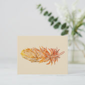 Golden Feather Briefkaart (Staand voorkant)
