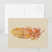 Golden Feather Briefkaart (Voorkant / Achterkant)