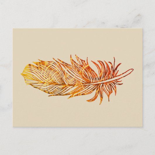 Golden Feather Briefkaart (Voorkant)