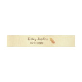 Golden Feather Canvas Uitnodiging Belly Bands Uitnodigingen Wikkel (Vlak)