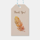 Golden feather Custom Gift Labels Cadeaulabel (Voorkant)