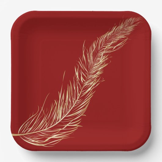 Golden Feather Papieren Bordje (Voorkant)