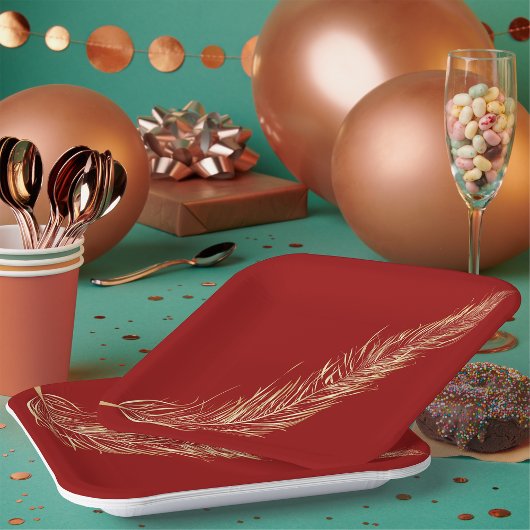 Golden Feather Papieren Bordje