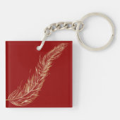 Golden Feather Sleutelhanger (Achterkant)