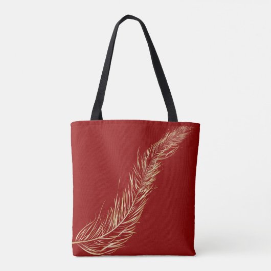 Golden Feather Tote Bag (Achterkant)