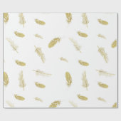 Golden Feathers Cadeaupapier (Vlak)