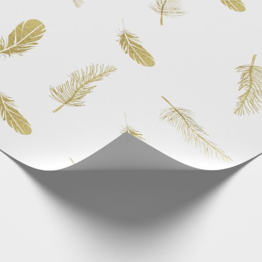 Golden Feathers Cadeaupapier (Hoek)