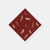 Golden Feathers Dark Red Servet (Hoek)