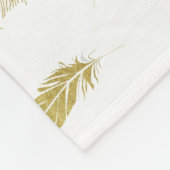 Golden Feathers Fleece Deken (Hoek)