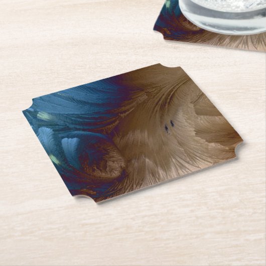 Golden Feathers Kartonnen Onderzetters (Gekanteld)