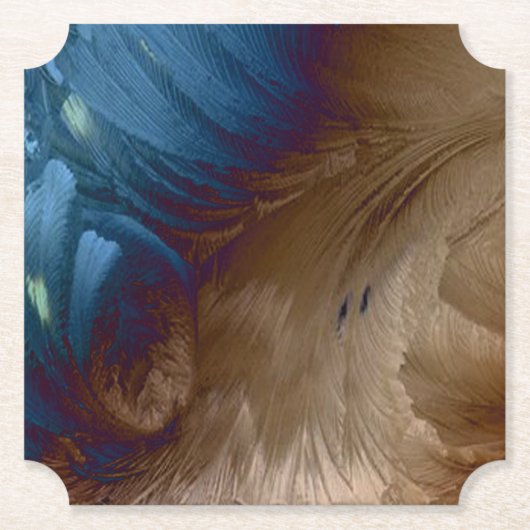 Golden Feathers Kartonnen Onderzetters (Voorkant)